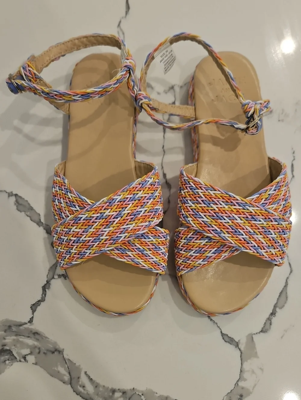 Janie and Jack Multicolor Braided-Strap Sandals